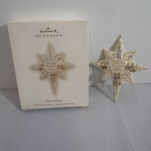 Hallmark Keepsake Ornament Star of Hope 2009 O Come Let Us Adore HIm Christmas